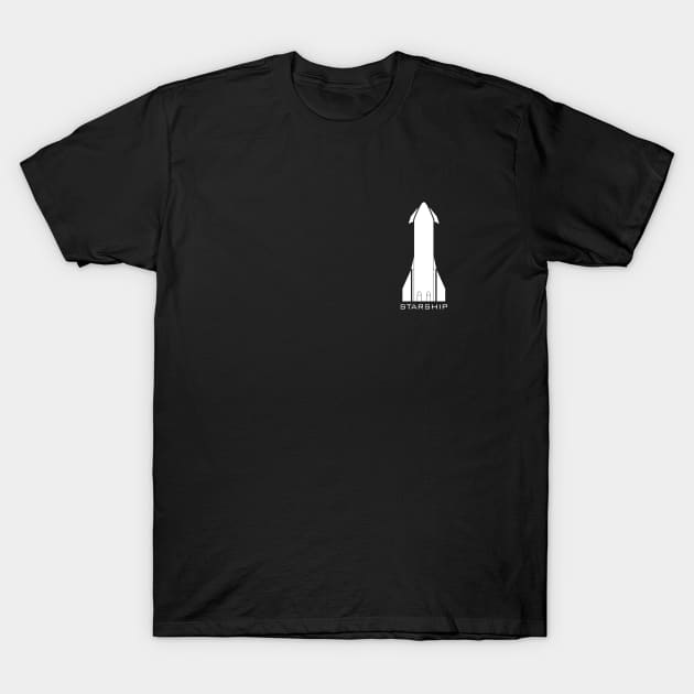 SpaceX Starship minimalist T-Shirt by Spatial Beings